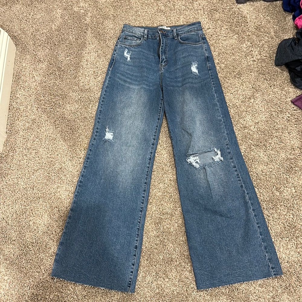 Wide leg boyfriend jeans size 9 (women’s 28)